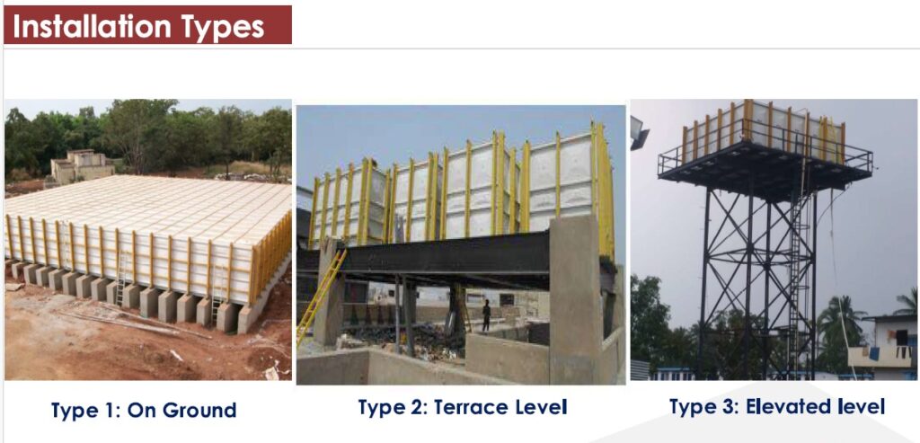 SMC Panel Tank/GRP Tank installation type